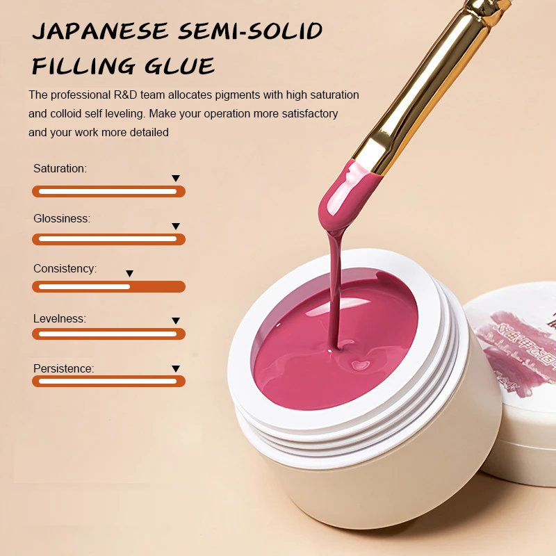 

Japanese Semi-solid Nail Gel Canned Nail Polish Glue Light Therapy Nail Glue Painting Oleoresin Nail Phototherapy Nail Gel 10ml