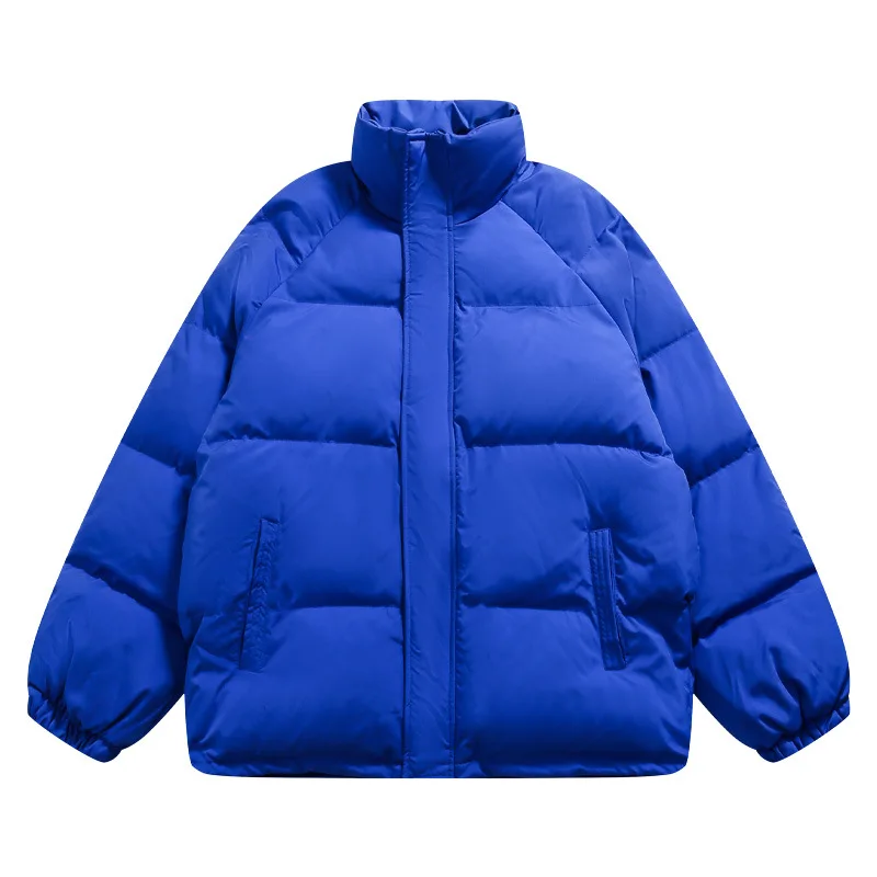 Rainbowtouches Mens Winter Cotton Parka Hip Hop Thicken Warm Down Jackets Casual Loose Coat Unisex Streetwear Japanese Outwear