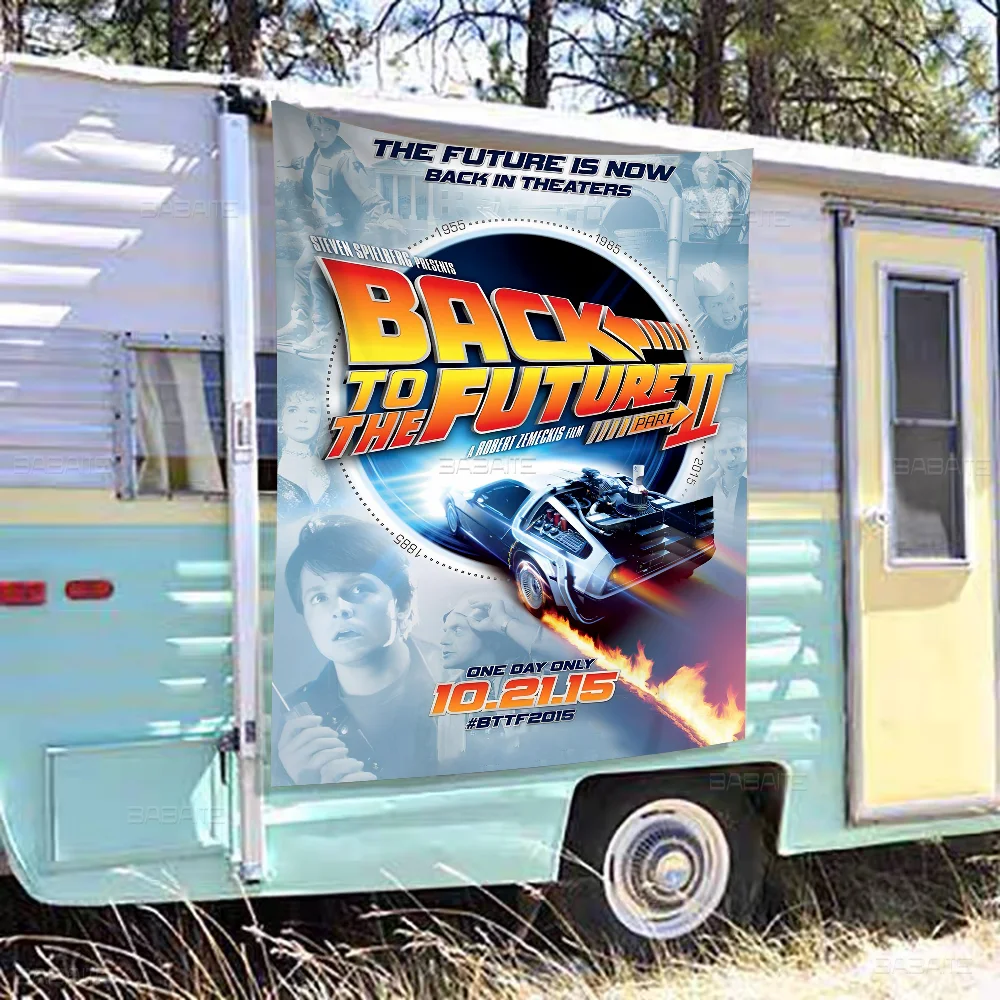 Back To T-The F-Future Small Size Cheerleading Banner Hand Pulled Flag Outdoor Atmosphere Flags