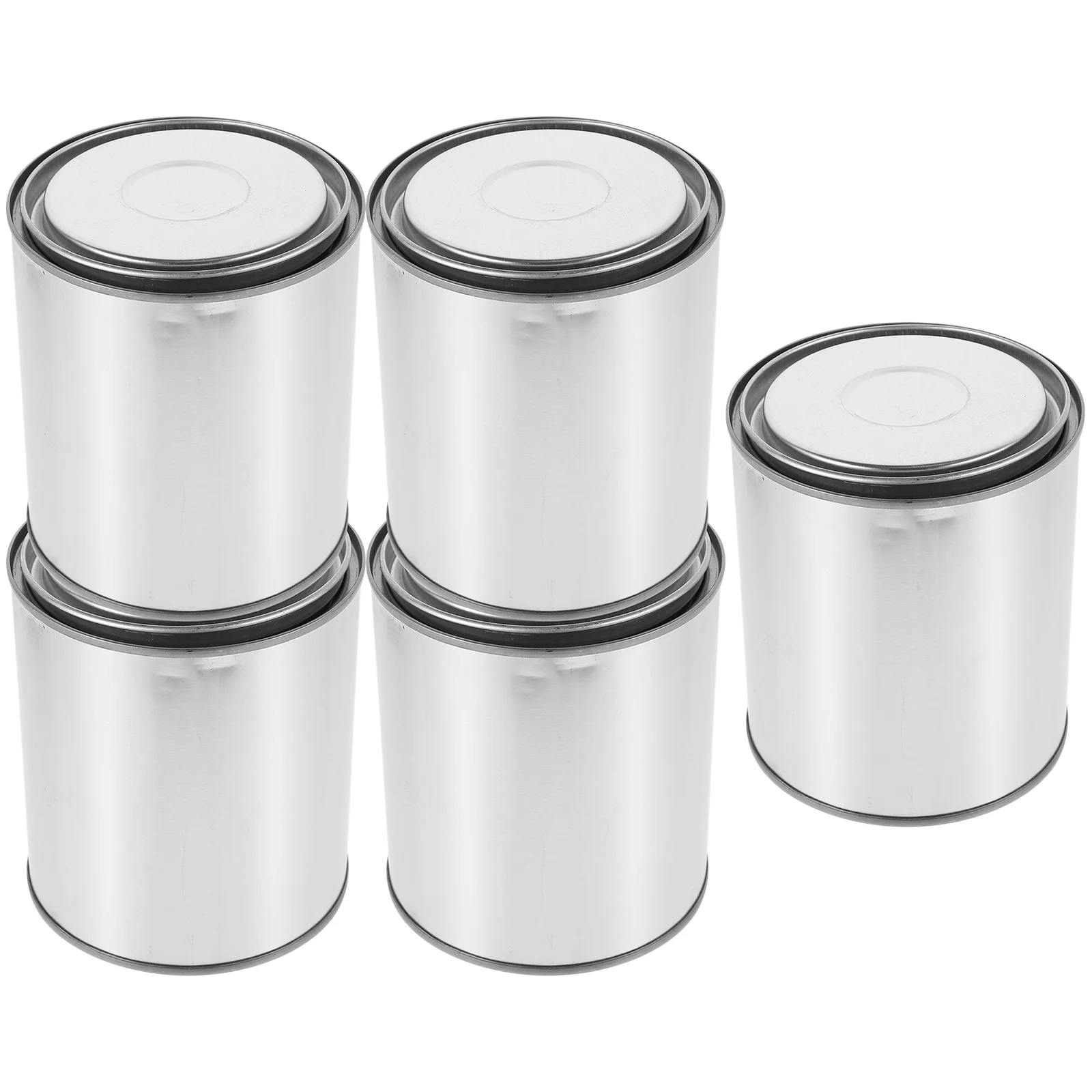 

5pcs Empty Paint Buckets Pitch Storage Can Sealed Empty Metal Paint Cans Pitch Metal Containers