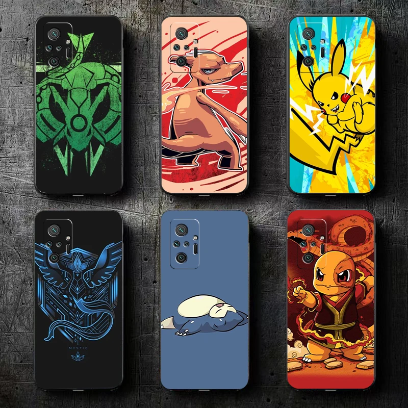 

Pikachu Pokemon Phone Case For Xiaomi Redmi 7 7A 8 8A 8T 8 2021 9 9T 9A 9C 9S 7 8 9 Pro 5G Silicone Cover Back Liquid Silicon