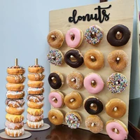 wooden donut bracket donut decorations donuts baking dessert shop donut party decoration supplies