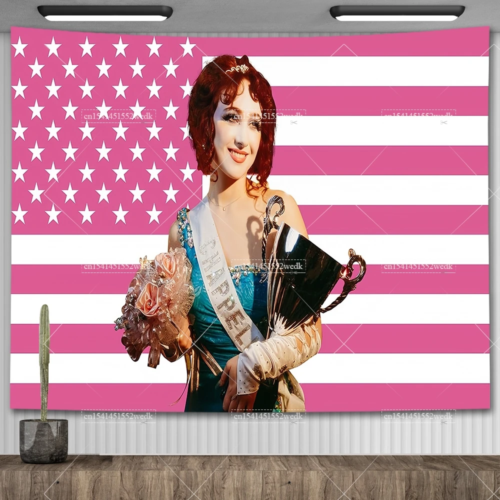 Настенный гобелен Середне-Западная принцесса Chappell Roan американский флаг мем