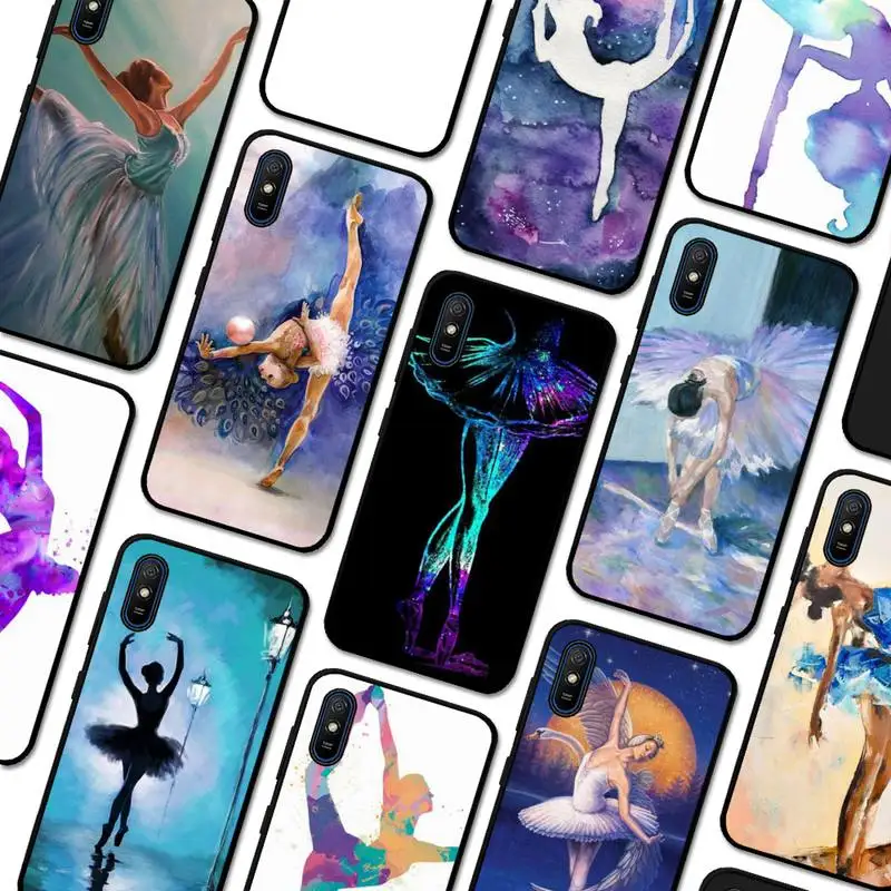 

Love Gymnastics Oil Painting Phone Case for Redmi 5 6 7 8 9 A 5plus K20 4X S2 GO 6 K30 pro