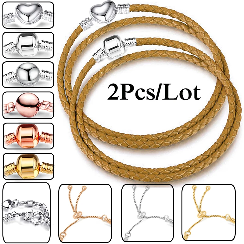 

2 шт./партия, мужские и женские браслеты из искусственной кожи