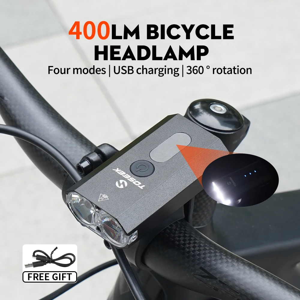 Купи TOSEEK TBL-01 Bike Bicycle Light USB Rechargeable Set Mountain Cycle Front Back Headlight Lamp Flashlight Cycling за 928 рублей в магазине AliExpress