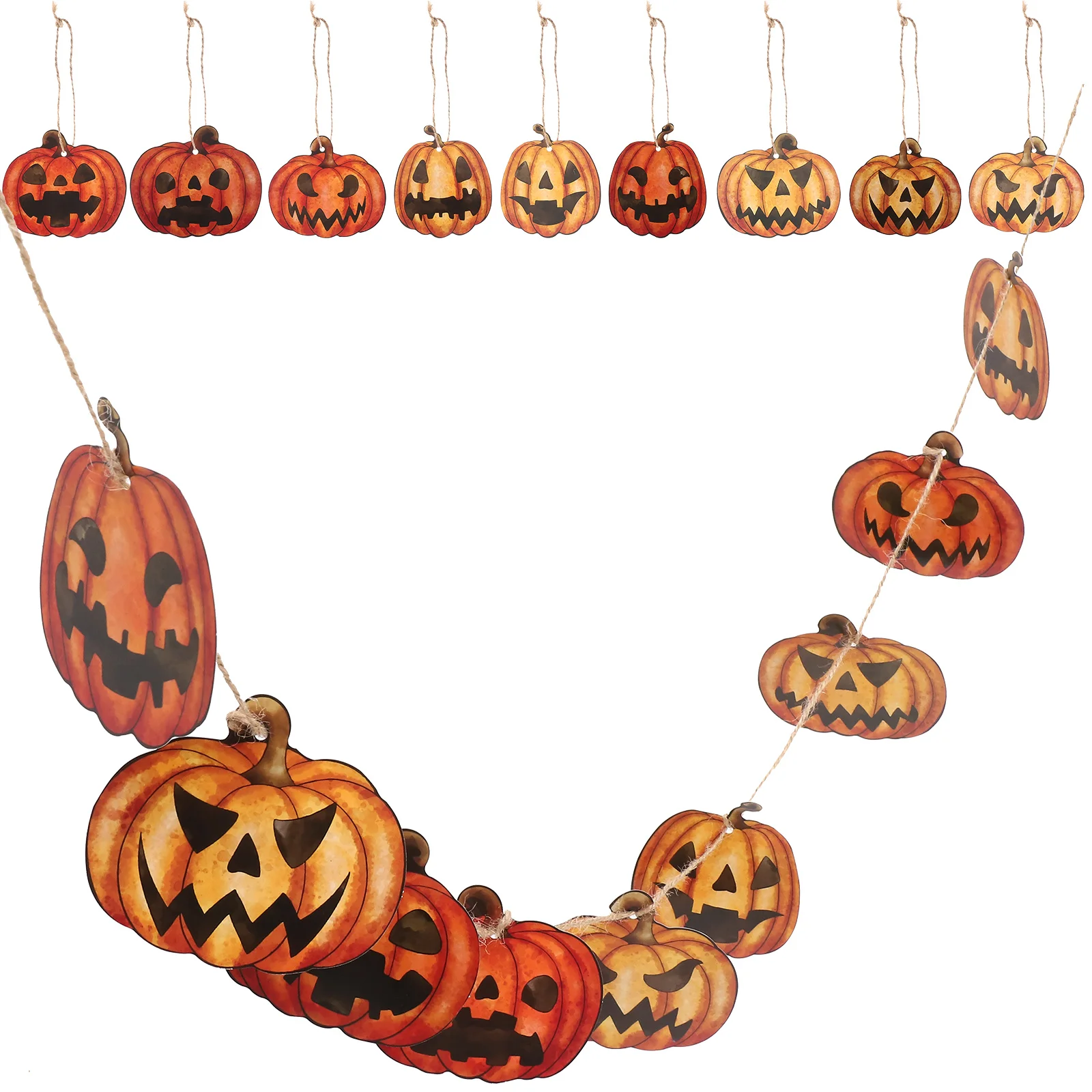 

36 Pcs Paper Label Halloween Decorations Lovely Gift Tags Hanging Pumpkin Shaped Pendants Festival Theme Design Signs
