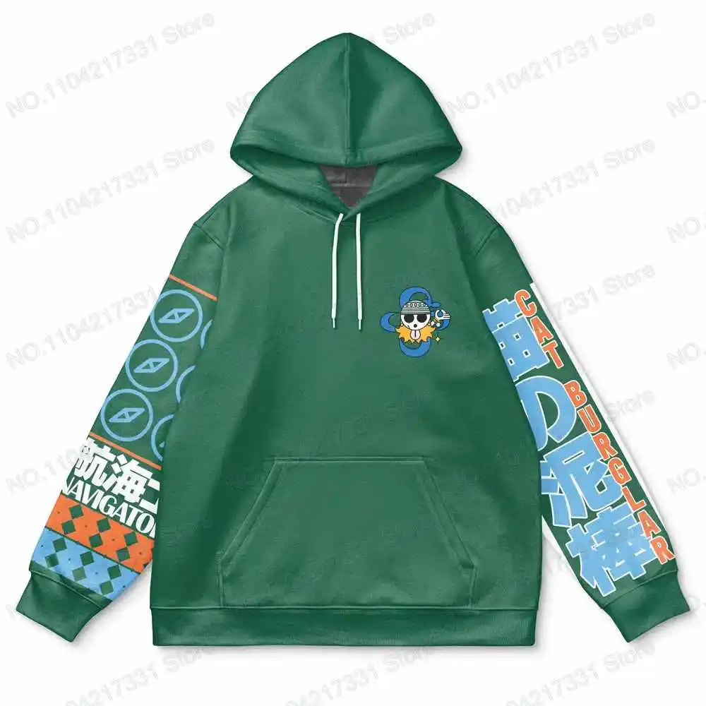 6th One Piece-Аниме Хип-Хоп Модная Уличная Одежда Y2K Harajuku Поп Аниме Принт Осенняя