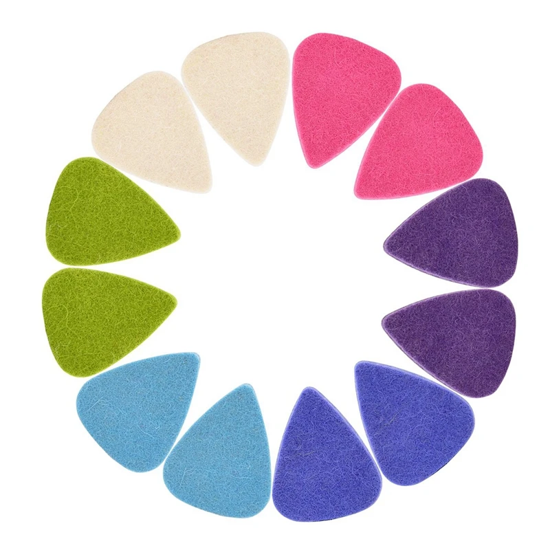 

New Hot 36 Pieces Colorful Soft Felt Plectrum Mediator Felt Ukulele Picks Plectrums Economy 3Mm Thickness