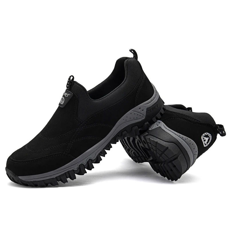 

Damyuan Outdoor Shoe Men Sneakers Winter Slip On Casual Men Shoes Breathable Suede Leather Shoe Anti-skid Walking Shoe Footwear