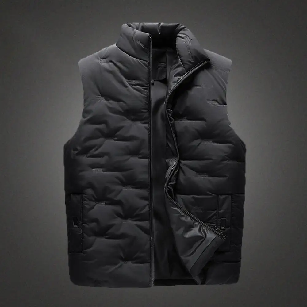 

Popular Vest Top Stand Collar Washable Thermal Vest Jacket Warm Zipper Waistcoat