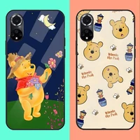 winnie the pooh phone case for huawei p30 p40 p50 p20 p9 smartp z pro plus 2019 2021 and tempered glass colorful cover