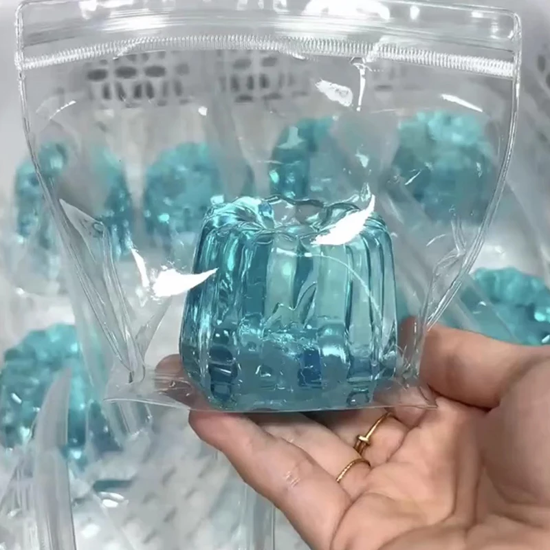 Kawaii TPR Ice Blue полупрозрачный супермягкий пудинг кошачья лапа липкая игрушка для