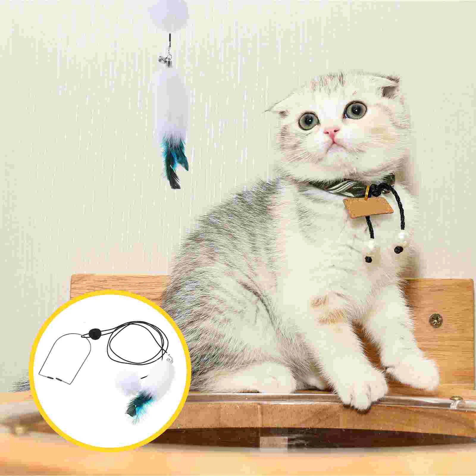 

1 Set of Hanging Cat Door Hanging Pet Cat Wand Interactive Cat Teaser
