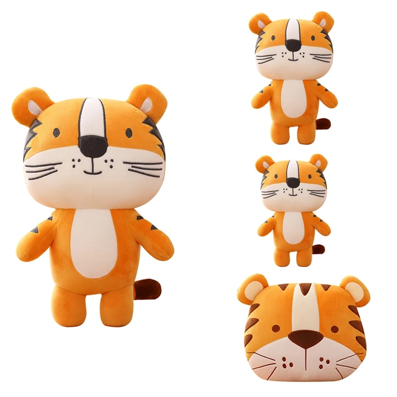 

2022 New Year Mascot Cartoon Cute Tiger Super Soft Plush Pillow Lovely Dolls For Girl Boy Stuffed Toy New Year Gift