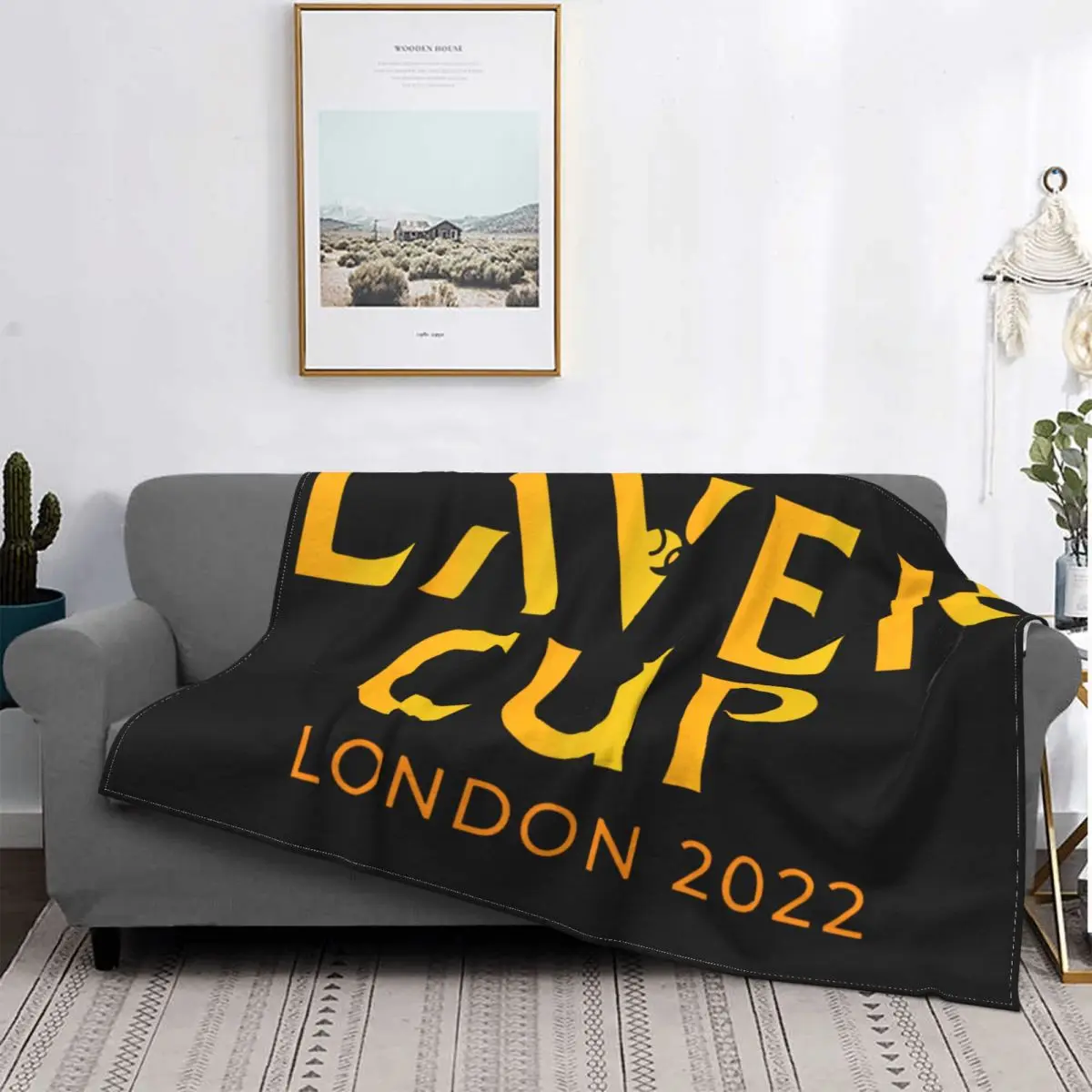 

Gold Laver Cup London 2022 Fuzzy Blanket Novelty Throw Blanket for Sofa Bedding Lounge 150*125cm Bedspreads