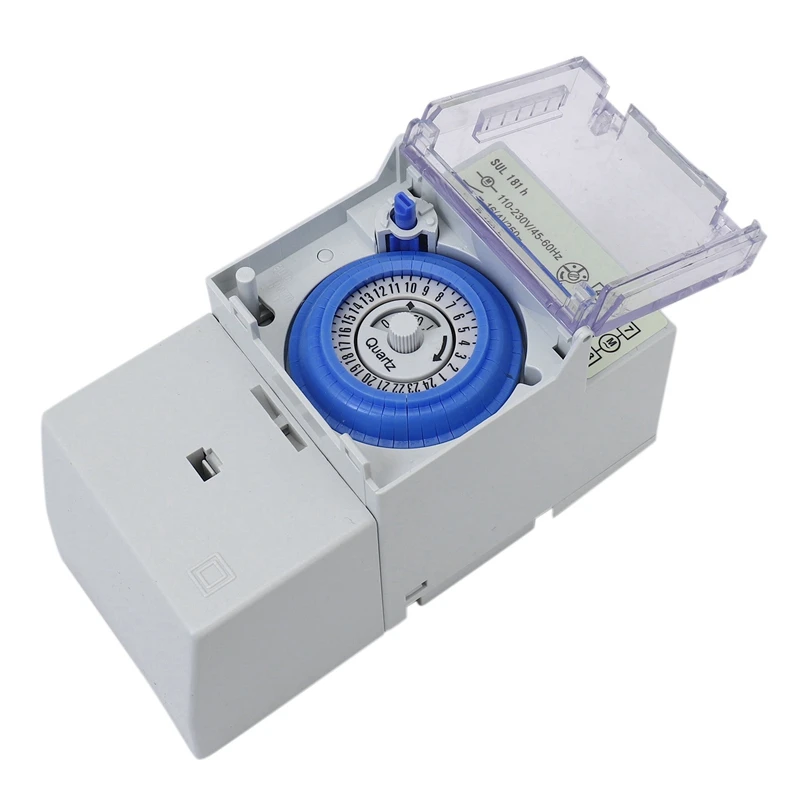

6X SUL181H Mechanical Timer 24 Hours Time Switch Relay Electrical Programmable Timer 24 Hour Din Rail Timer Switch