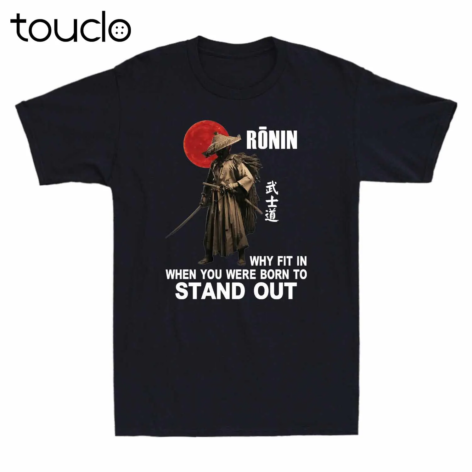 

New Ronin Why Fit In When You Were Born To Stand Out Samurai Blood Moon Vintage Tee Unisex T-Shirt S-5Xl Xs-5Xl Custom Gift