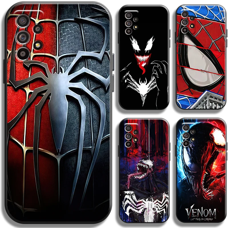 

Marvel Venom Spiderman Phone Case For Samsung Galaxy A32 A32 5G TPU Carcasa Soft Black Back Cover Full Protection Coque