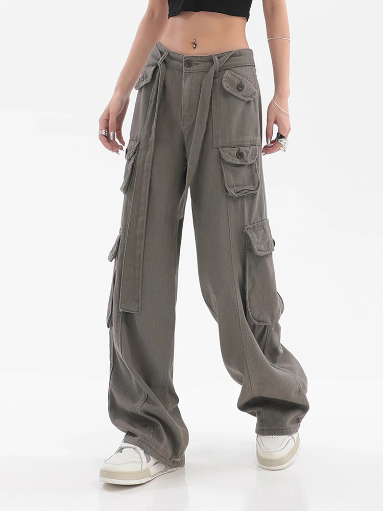 Женские штаны карго боковые карманы хип-хоп повседневные мужские женские