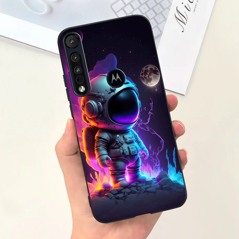 Чехол для Motorola One макросъемки новинка модные чехлы с цветами и мрамором Черная