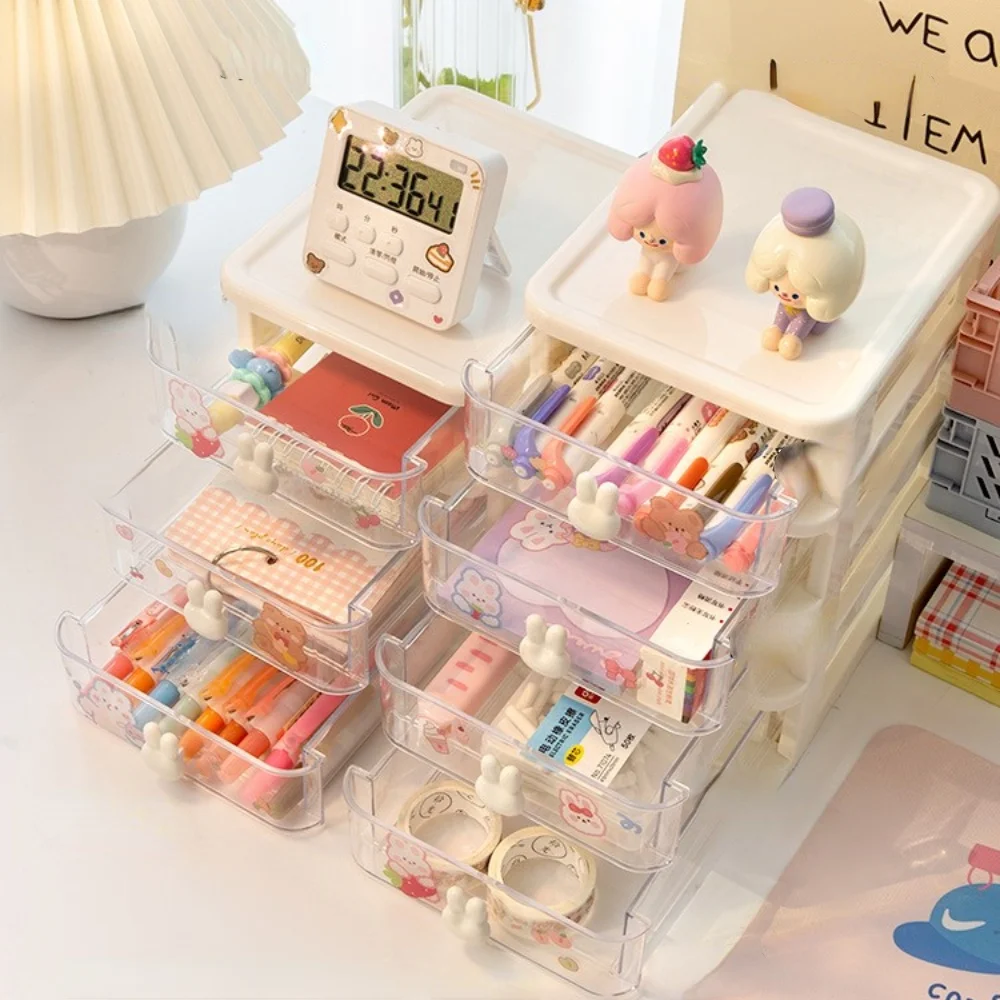 

Kawaii Stationery Drawer Storage Boxes Desktop Student Ins Drawer Pen Holder Office Organizers 2022 New Small Debris Rack Cute
