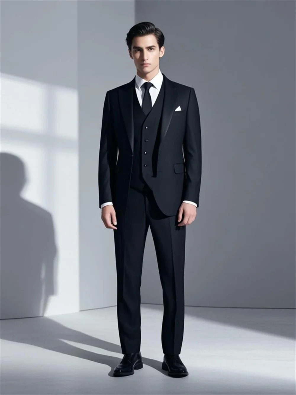 Мужские костюмы для выпускного вечера свадебной вечеринки однотонный