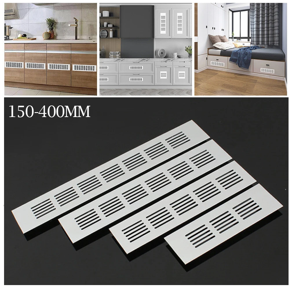 

60mm Wide Aluminium Rectangular Cabinet Wardrobe Air Vent Grille Ventilation-Cover For Air Conditioner Closet Shoes Cabinet