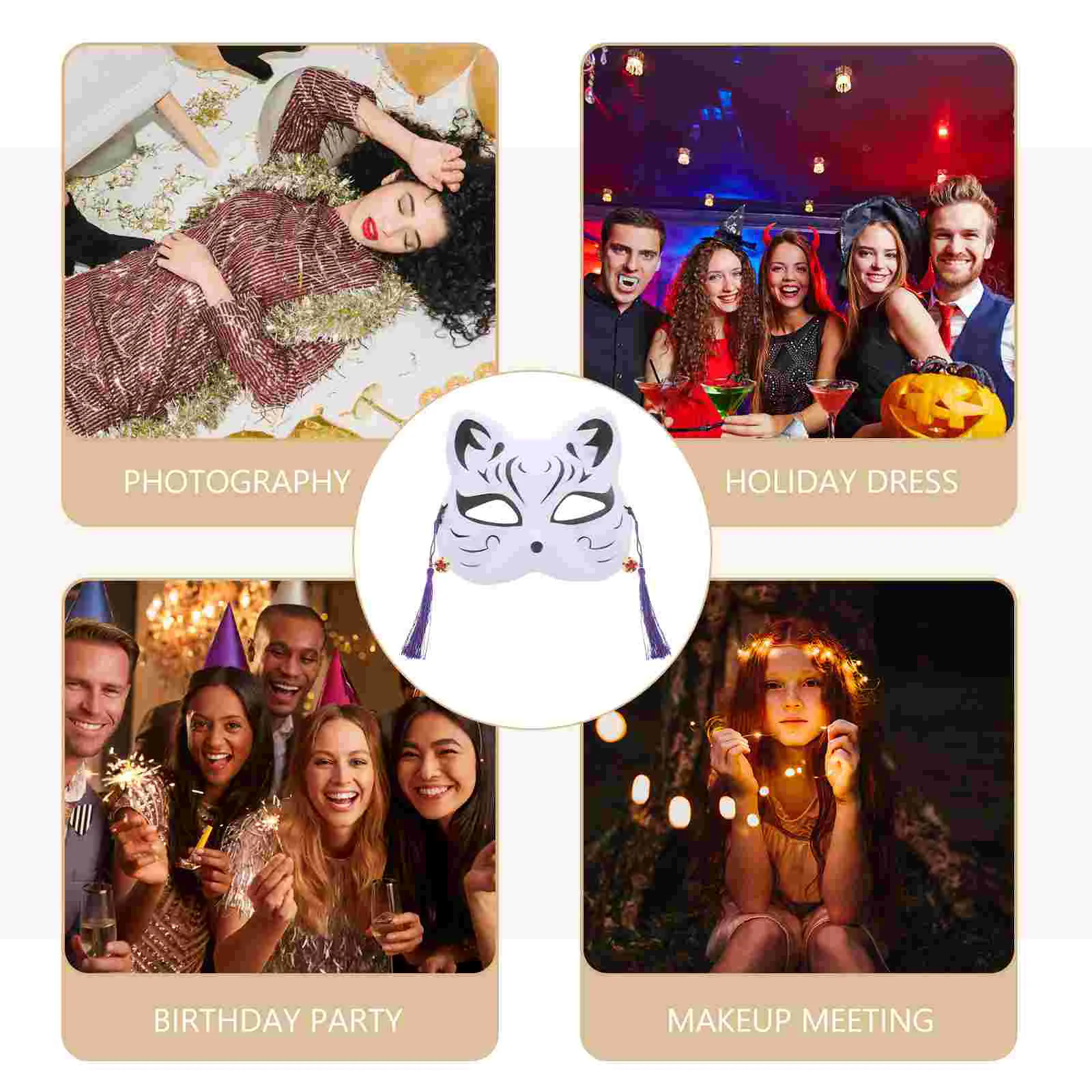 Маска кошки в японском стиле маска с кисточками реквизит для косплея товары