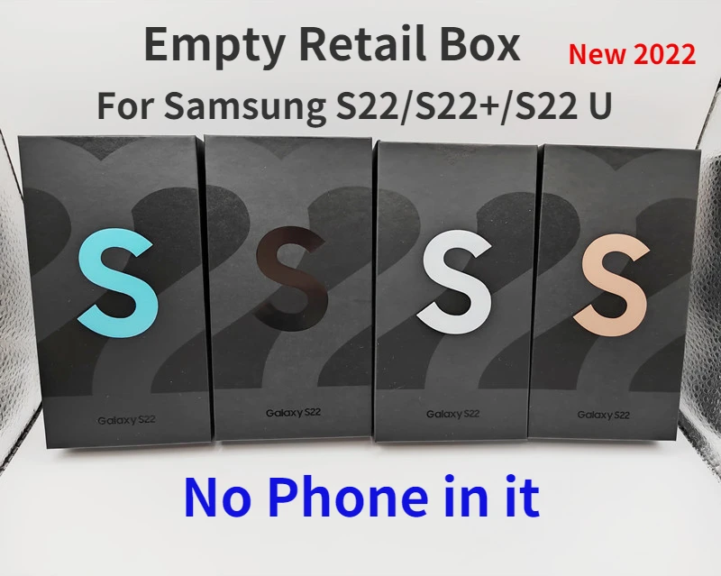 New Box For Samsung S22/ S22+/S22 Ultra Empty Box Phone Packaging Box for Original Samsung S22/S22+/S22 Ultra No Phones in it