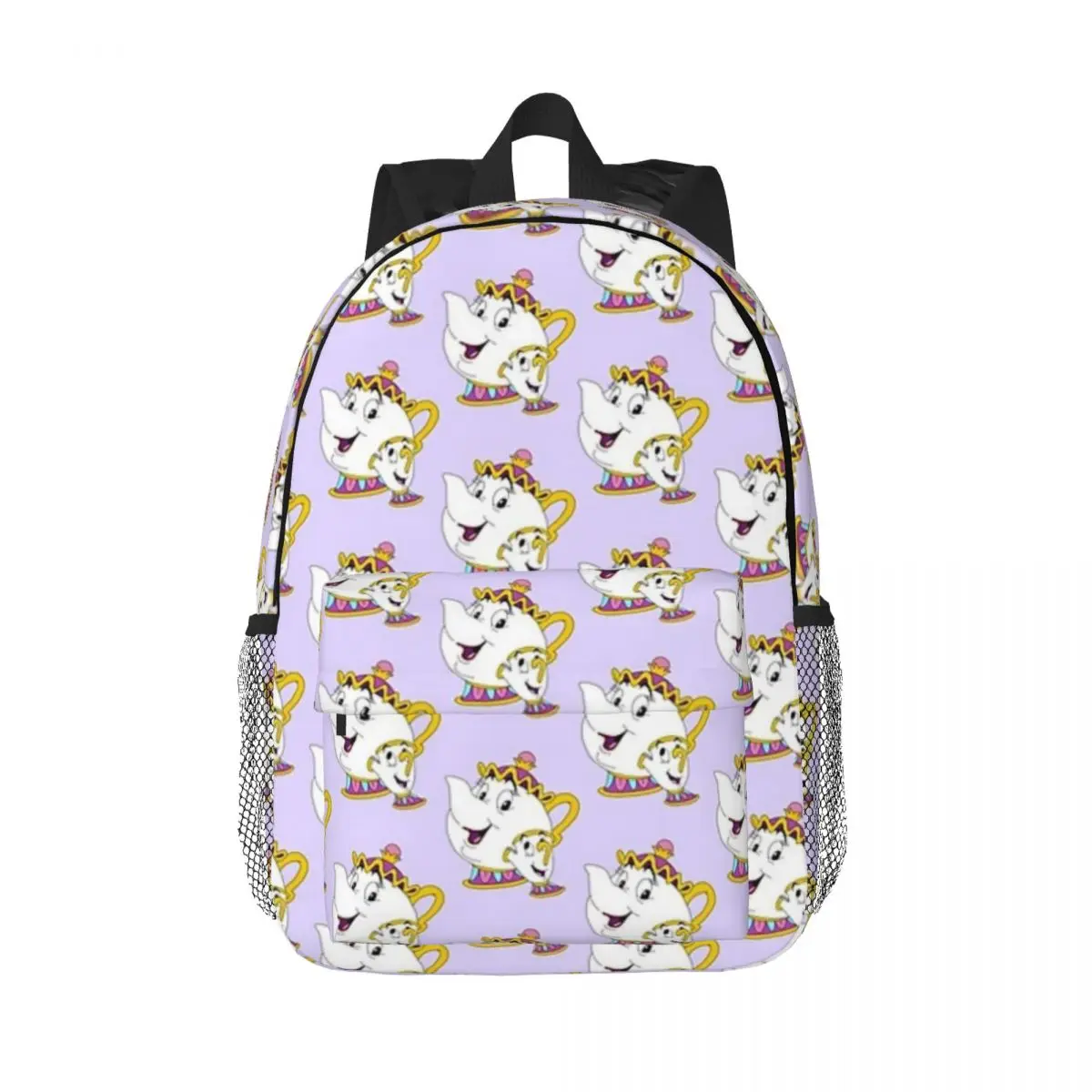 

Mrs Potts And Chip Pattern Backpacks Teenager Bookbag Fashion Students School Bags Travel Rucksack Shoulder Bag Large Capacity