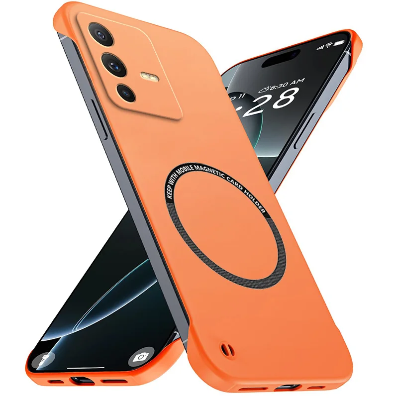 Фото Магнитный тонкий чехол для VIVO S12 V23 Pro S12Pro V23Pro, безрамные чехлы для телефонов, матовый, против царапин, жесткий чехол из ПК, противоударная броня №1