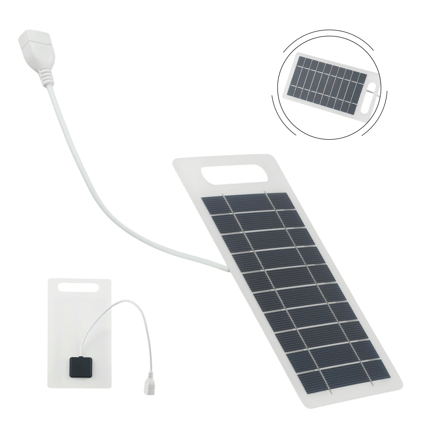 Черно-белая портативная солнечная панель для кемпинга зарядка мобильного
