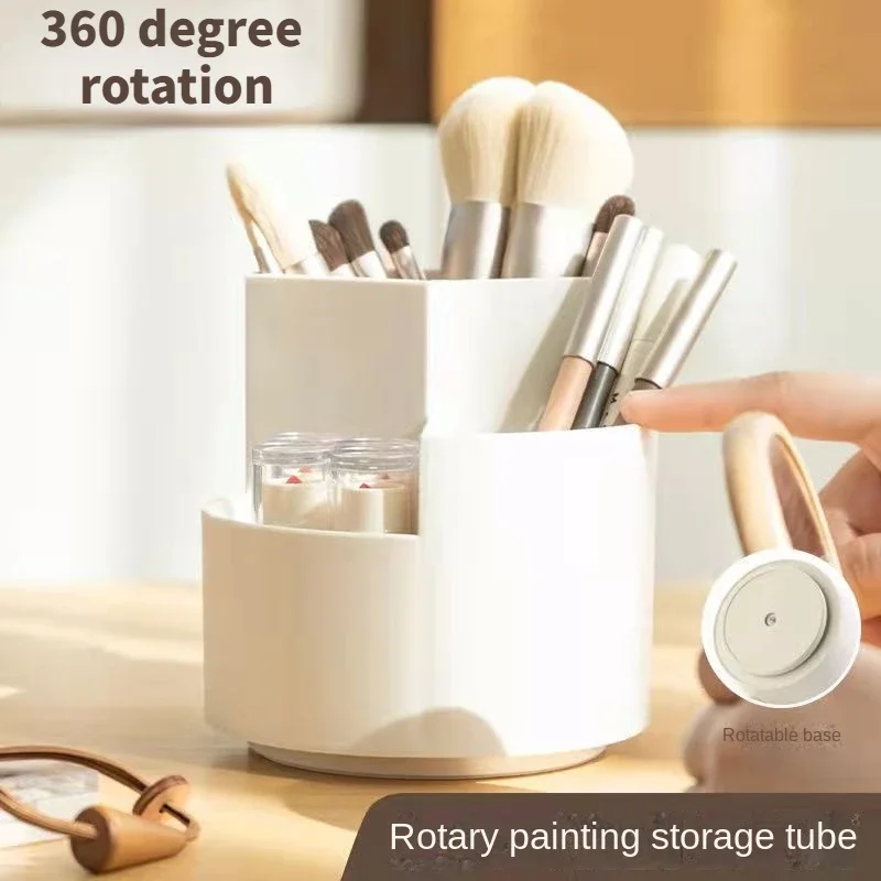 360 ° Вращающийся Держатель Для Хранения Кистей Макияжа Ящик Косметики Органайзер
