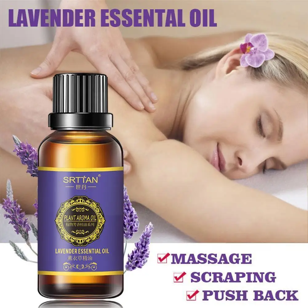 

1pcs New Product Lavender Pure Essential Oil Body Skin Body Massage Flowers Oil Pure Essential Natural Spa 30ml 100% Care P F0e8