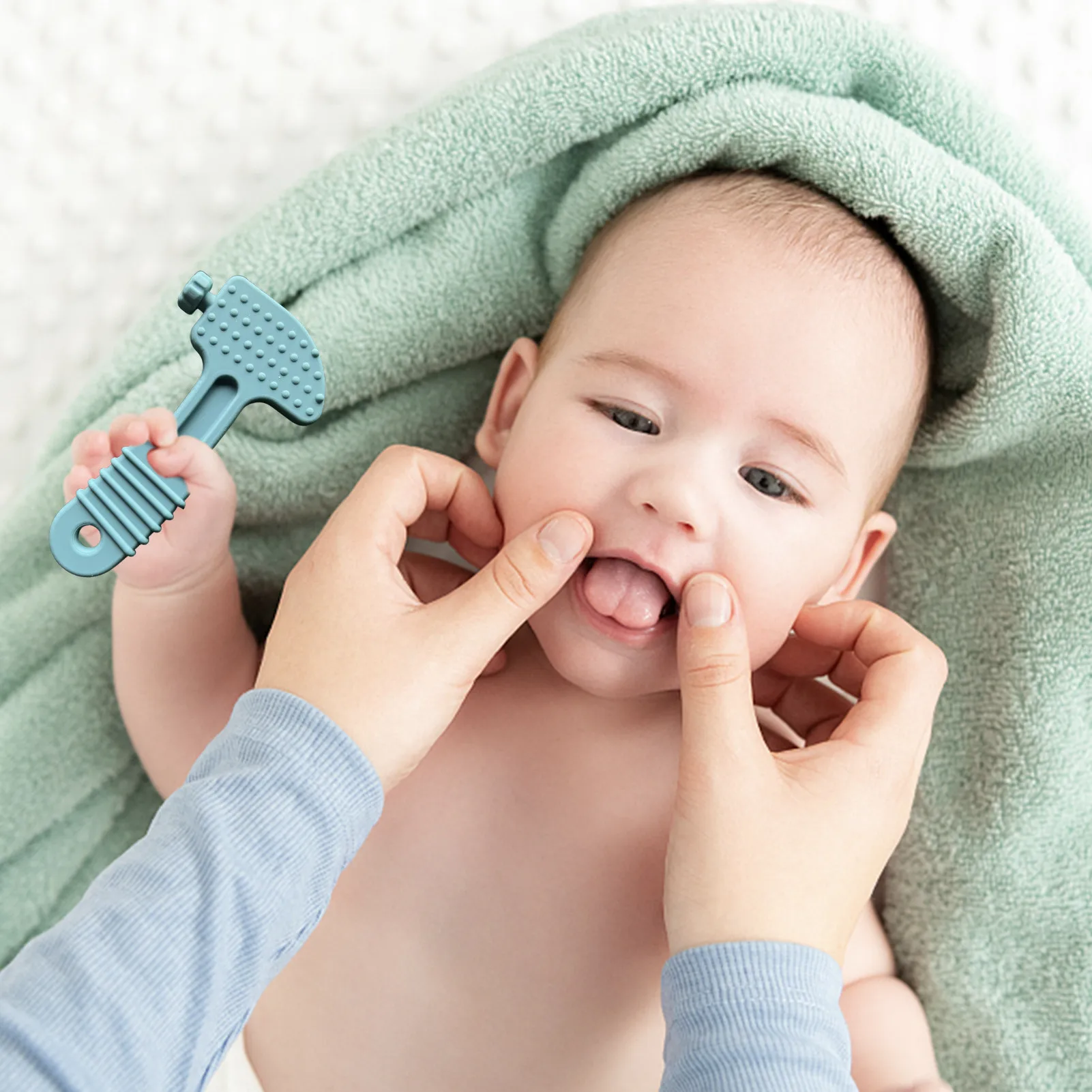 

4pcs Baby Teething Toys Set 0-24 Months Dental Care Food Grade Silicone Soft-Textured Baby Teethers For Relief Babies Sore Gum