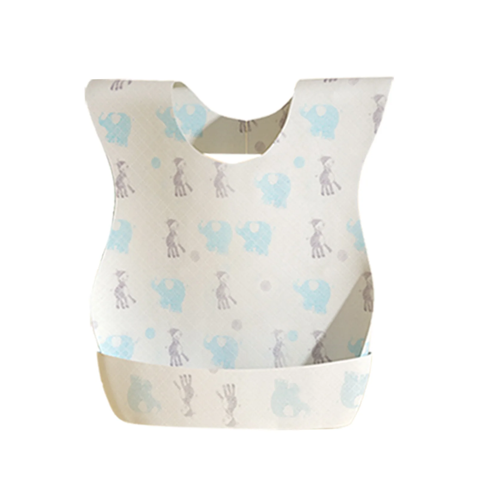 

One Time Use Baby Bibs Waterproof Elephant Toddler Bibs Leak-Proof Protection Baby Bibs For Eating Waterproof Non-Woven Baby