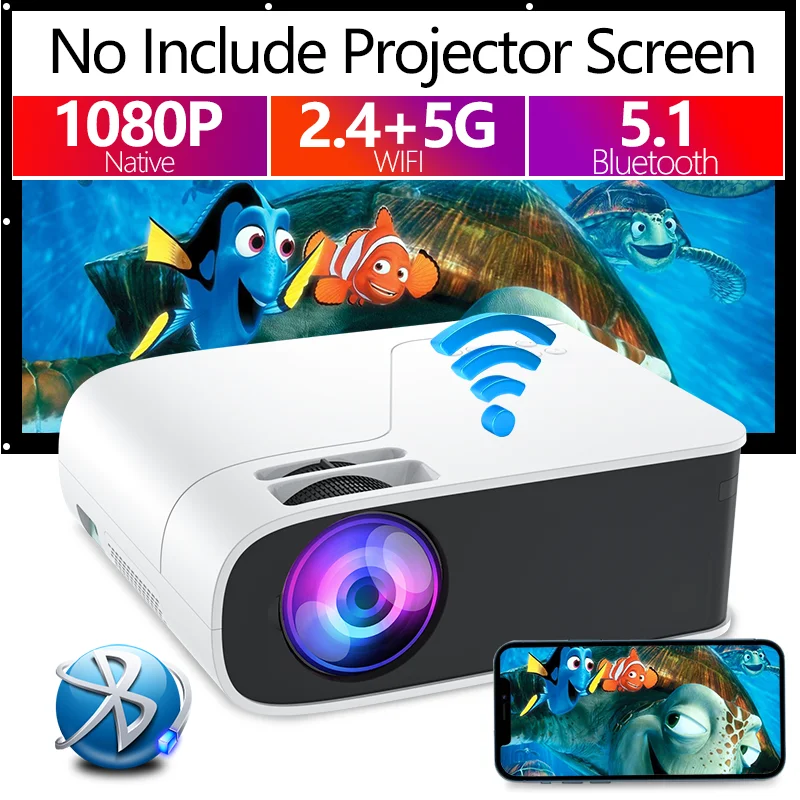 

Salange P86 Led Projector Full HD 1080P Android 10.0 WIFI 300 Inch Projection Size Home Theater Proyector Bluetooth Video Beamer