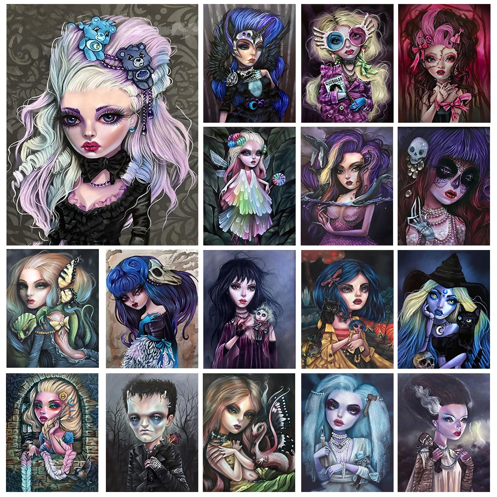 Набор для алмазной вышивки с бабочкой и ведьмой