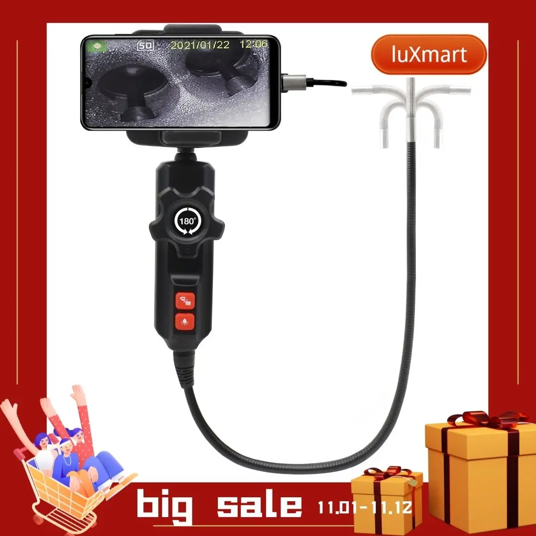 Цена 180 ° 2-сторонний артикуляционный автомобильный промышленный эндоскоп 6 мм 8 мм Автомобильная Инспекционная камера USB видео бороскоп для моби... Продажа 180 ° 2-сторонний артикуляционный автомобильный промышленный эндоскоп 6 мм 8 мм Автомобильная Инспекционная камера USB видео бороскоп для моби...