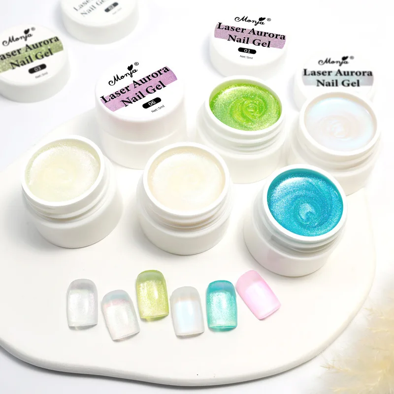 Клей для ногтей Прозрачный водяной гель-лак с рябью 5 мл не вытирающий верхнее