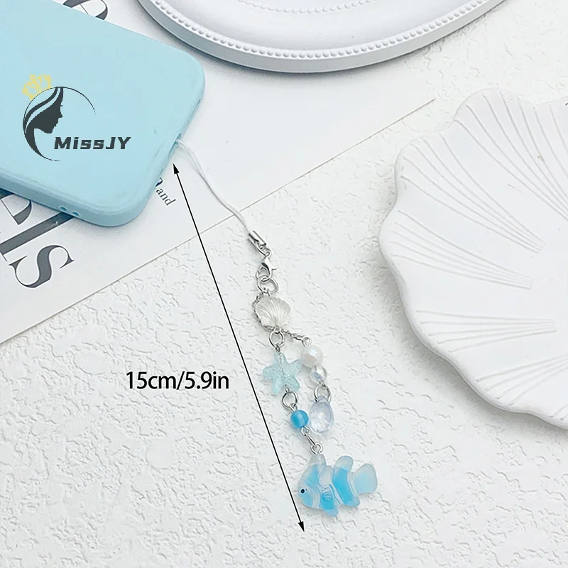 Подвеска для телефона в виде рыбьей морской звезды ракушки мультяшный брелок