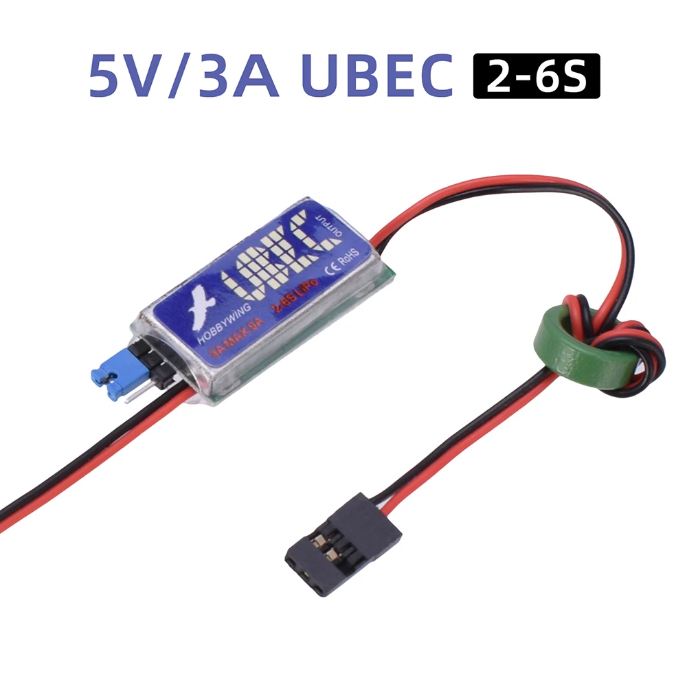 

RC Parts 3A UBEC Input 7V-25.5V 2-6S Lipo Output 5V/3A Continuous Max 6A Switch Mode BEC for RC Drone Airplanes Car Parts