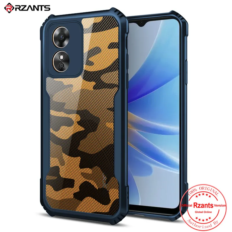 

Rzants For OPPO A17 4G A58 A78 5G Case Hard [Camouflage Beetle] Hybrid Shockproof Slim Crystal Clear Cover