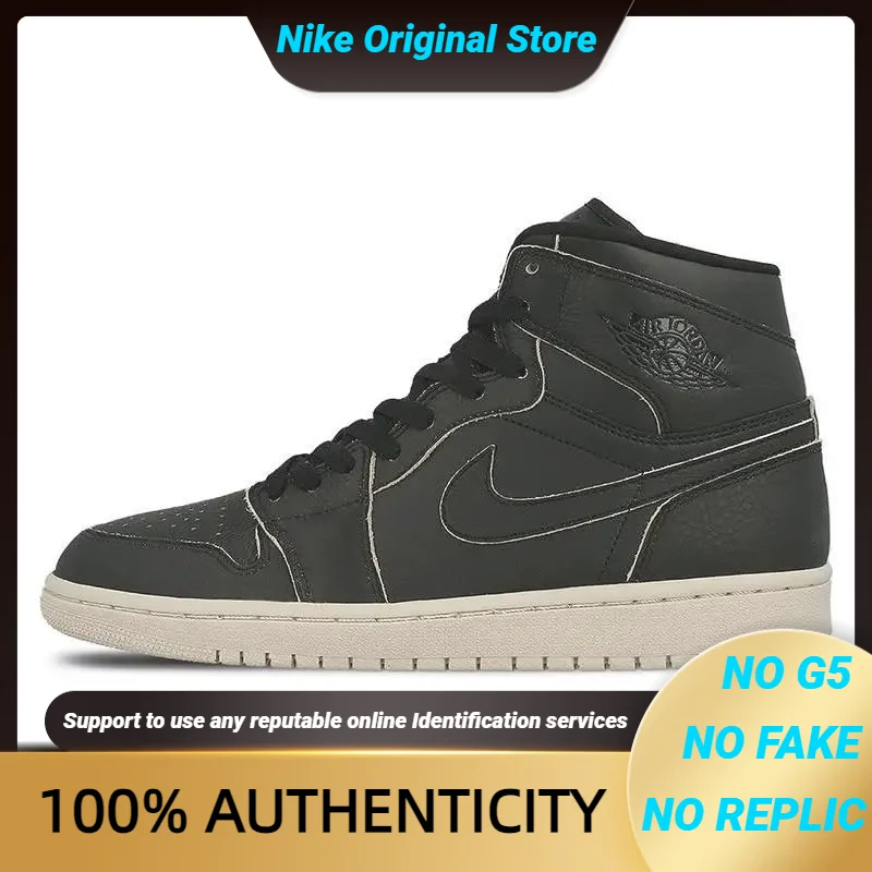 Кроссовки Nike Jordan 1 высокие черные кроссовки Desert Sand AA3993-021