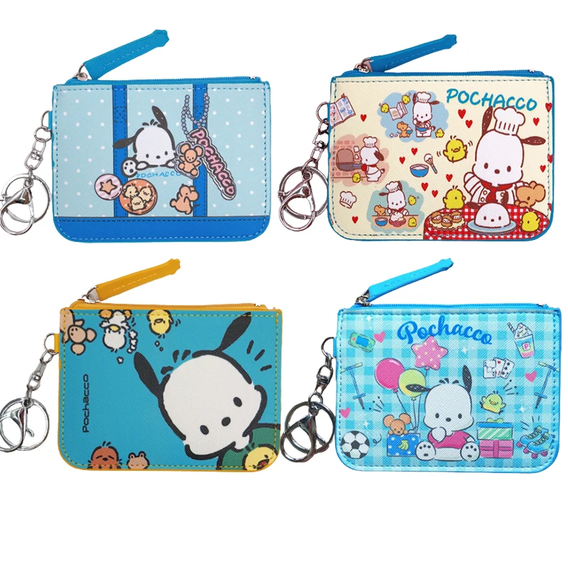 Кошелек для монет Pachacco, милый мультяшный кошелек, чехол с сертификатом, брелок, школьный Кошелек для студентов, милый мультяшный кошелек для еды
