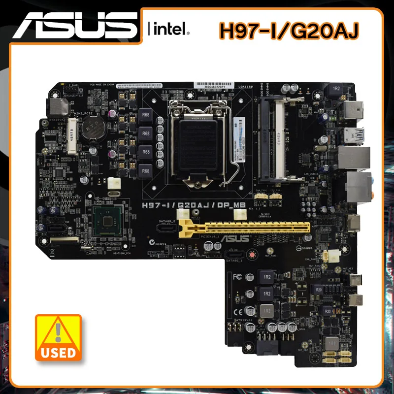 Материнская плата ASUS H97-I/G20AJ/DP_MB LGA 1150 игровая материнская плата DDR3 RAM USB2.0 SATA2 PCI-E X16 Mini-ITX Intel H97 материнская плата