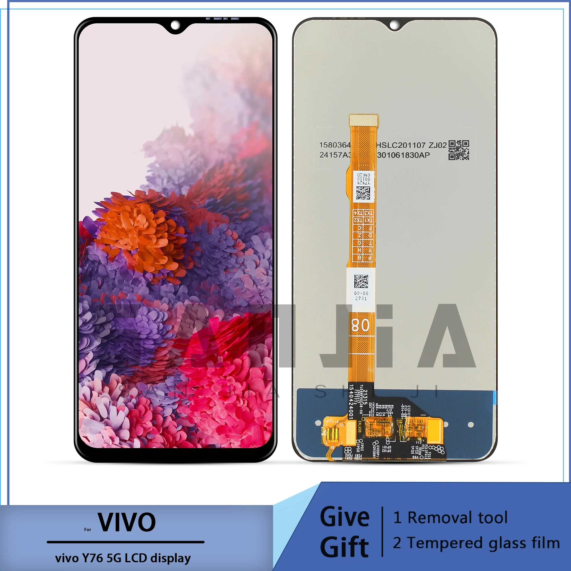 Оригинальный ЖК-дисплей 6 58 дюйма для VIVO Y76 дигитайзер сенсорного экрана дисплея 5G