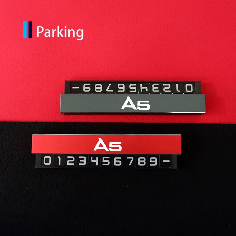 

Car-Styling Parking Card For Audi A5 Car Temporary Card Plate For Audi A4 B8 A3 8P S3 A5 A6 S6 C6 Q5 A7 A8 R8 TT Q3 Q5 Q7 Q2 C5