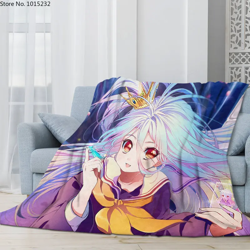 

Одеяло Фланелевое в стиле аниме «NO GAME NO LIFE», тонкое 3D одеяло с мультяшным рисунком, портативное, для дома, путешествий, офиса, 03